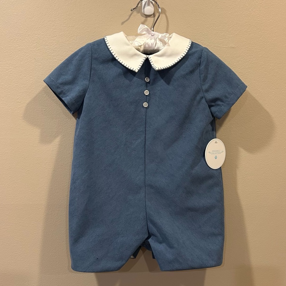 Edgehill Collection Baby Boy Peter Pan Collar Corduroy Jon Jon